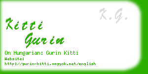 kitti gurin business card